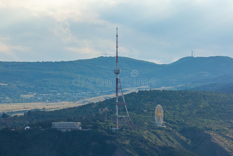 Tbilisi TV tower on Mount Mtatsminda - Georgia