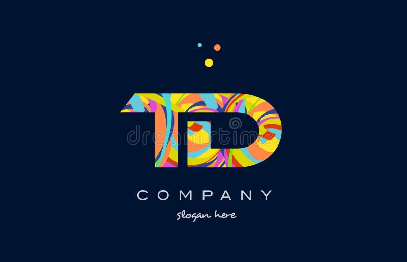 Td T D Colorful Alphabet Letter Logo Icon Template Vector Stock Vector ...