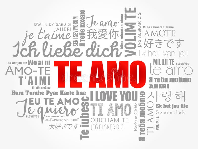 Eu Te Amo I Love You in Portuguese Love Heart Word Cloud in Different ...