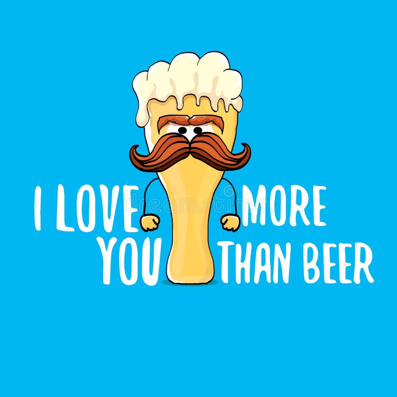 Te amo más que tarjeta de felicitación de día de San Valentín del vector de la cerveza con el personaje de dibujos animados de la libre illustration Te amo más que tarjeta de felicitación de día de San Valentín del vector de la cerveza con el personaje de dibujos animados de la libre illustration