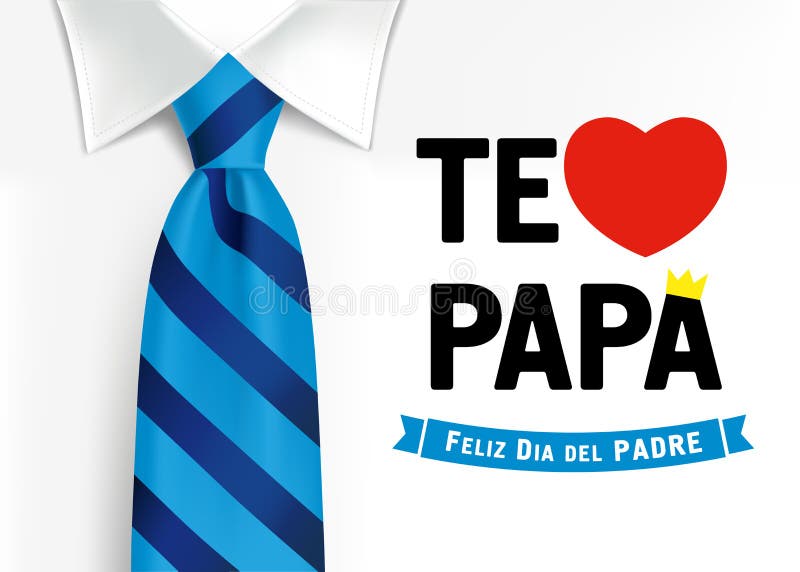 Feliz Dia Del Padre Spanish Lettering Stock Vector - Illustration of  fathers, concept: 182816449