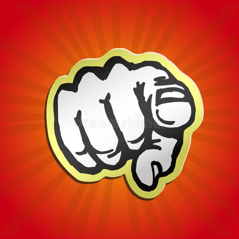 Te vreau! ilustrare vectorială cu degetul arătător royalty free illustration