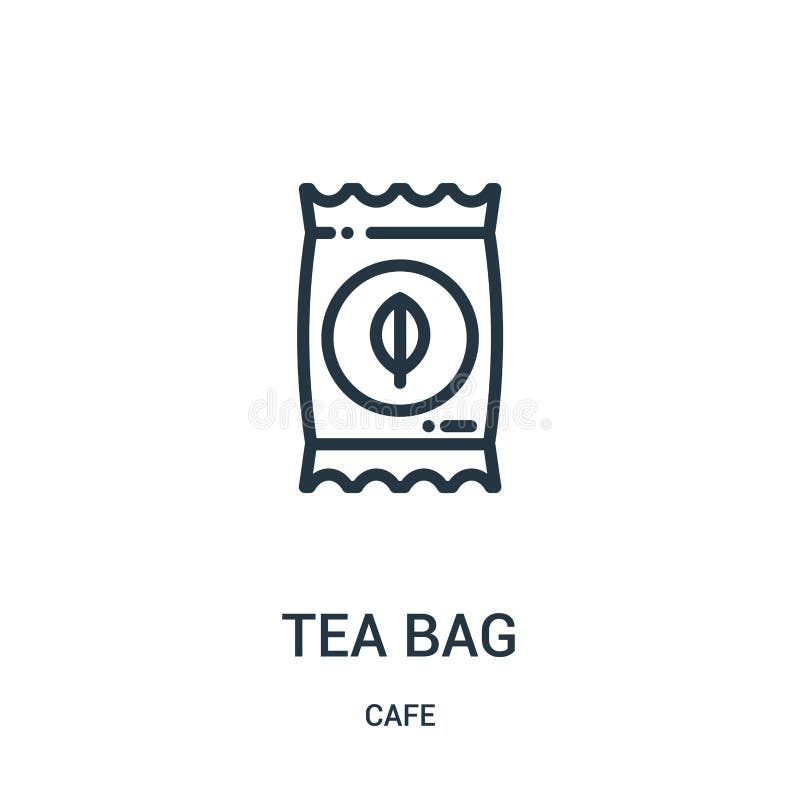 Tea Bag Icon Vector from Cafe Collection. Thin Line Tea Bag Outline