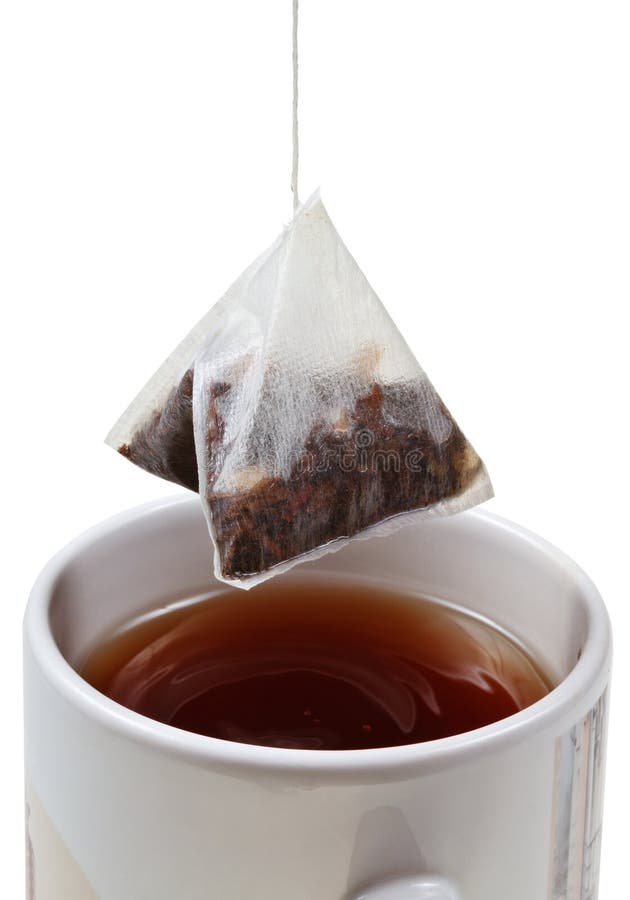 Tea Bag Over Brewing Tea in Mug Stock Photo Image of isolated, backgroound 35482670