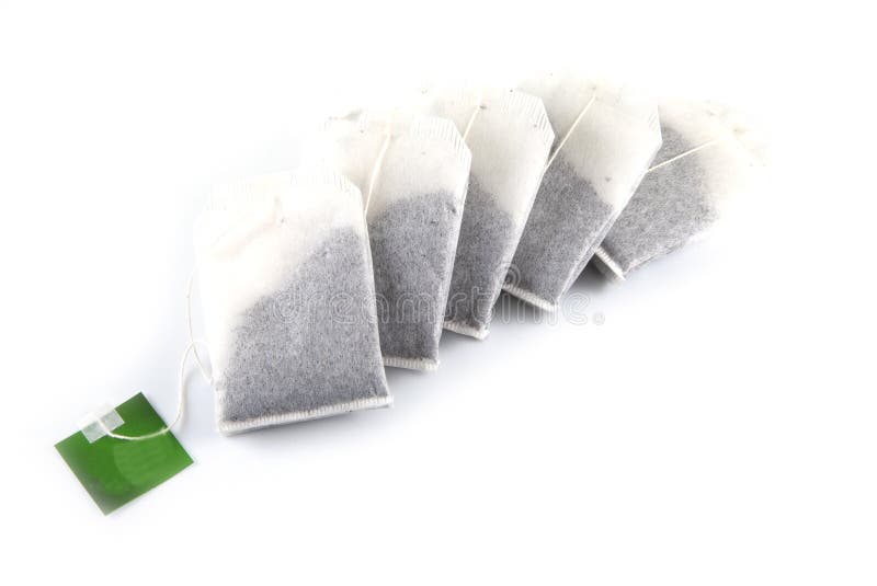 Tea bags stock image. Image of flavour, close, green 20885649