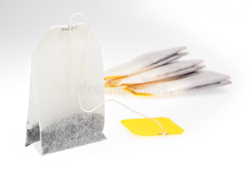 Tea bags stock image. Image of paper, string, dried, yellow 25405765