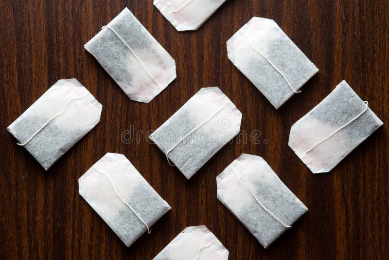 Tea bags on a table stock image. Image of flavor, beverage 167506291
