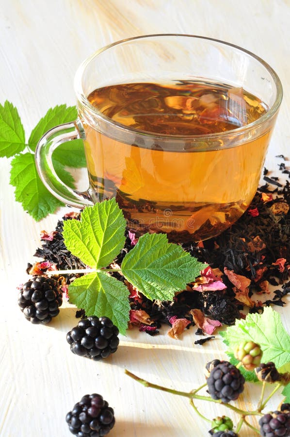 Tea and berries stock photo. Image of baccate, india 15511944