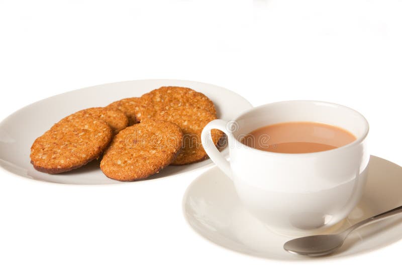 Tea and Biscuits stock photo. Image of crockery, dark 26242196