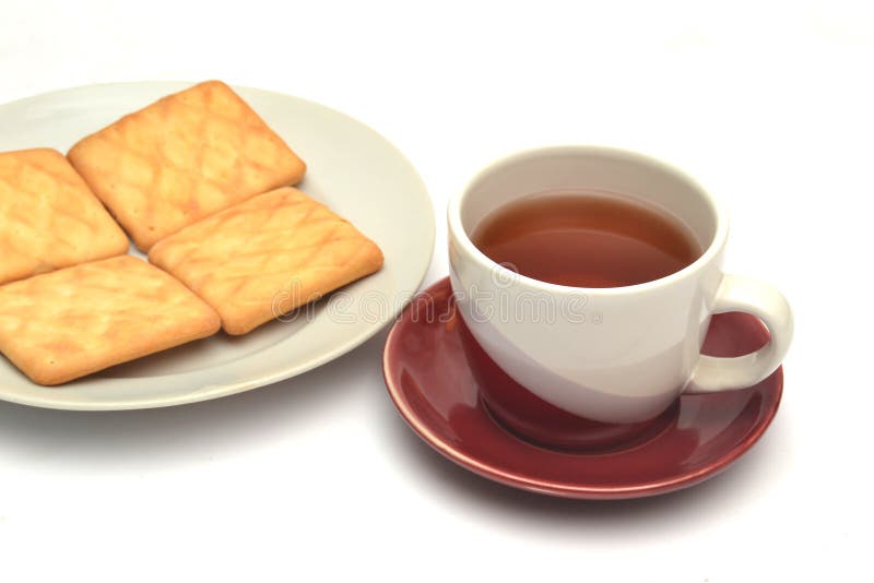 Tea and biscuits stock photo. Image of beverages, crunchy 36547554