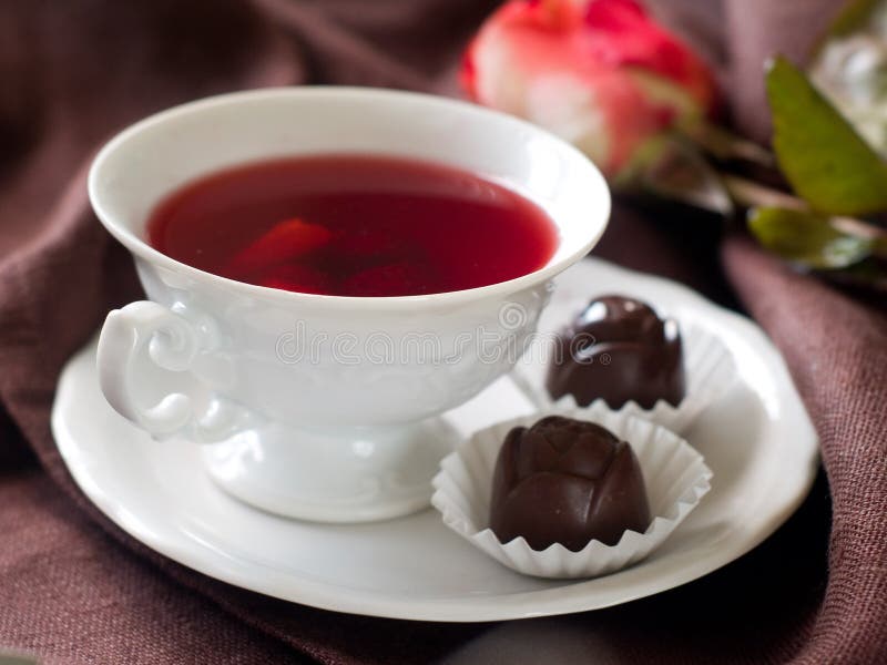 Tea with candy