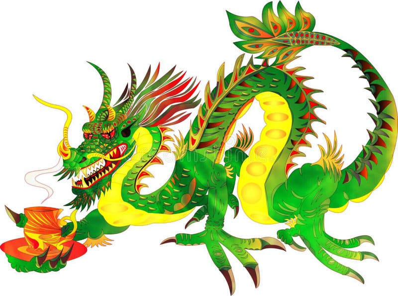Чай китайский дракон. Зеленый дракон символ мудрости. Костюм с зеленым драконом Китай. Китай сила иллюстрации.