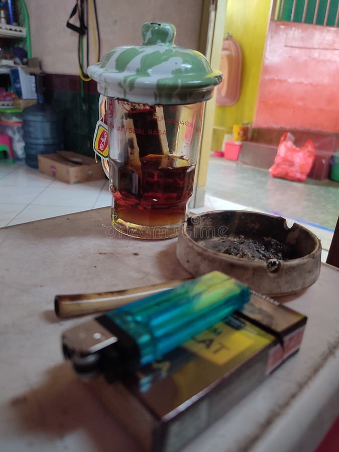 Tea Cigarette Morning Cloudy Editorial Stock Image Image of friends, cigarette 261745404