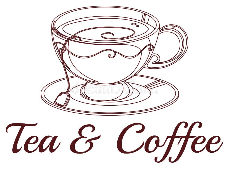 A tea and coffee label stock vector. Illustration of melaware 38389948