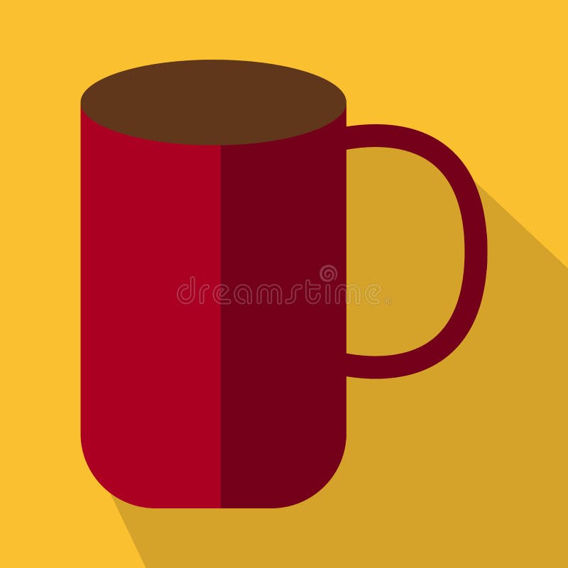 Tea Cup Icon Flat. Vector Illustration Symbol with Background Stock
