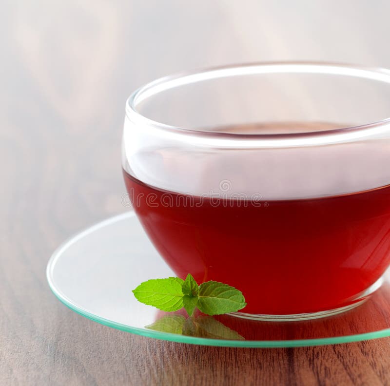 Tea cup with mint