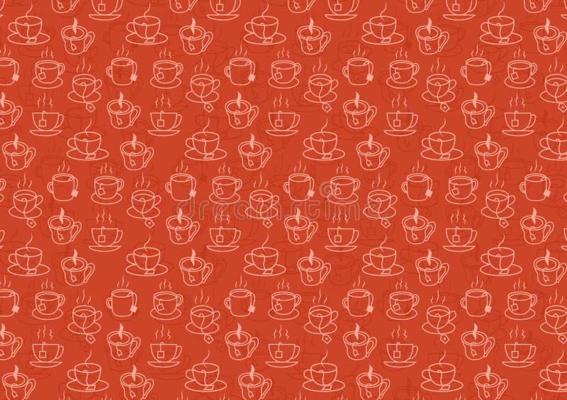 Tea Cup or Mug Background for Design Layouts or Wallpaper Stock  Illustration - Illustration of design, coffee: 196051885