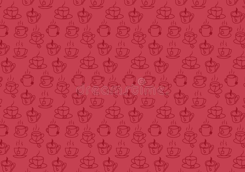 Tea Cup or Mug Background for Design Layouts or Wallpaper Stock  Illustration - Illustration of paper, teabag: 196051878