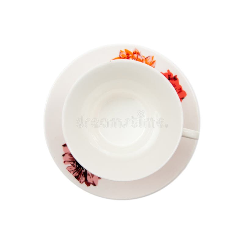 Tea cup and plate stock photo. Image of orange, cups 55305218