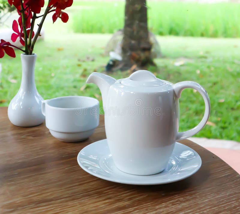 Tea in pot stock photo. Image of drinking, kettle, reflection 21014632