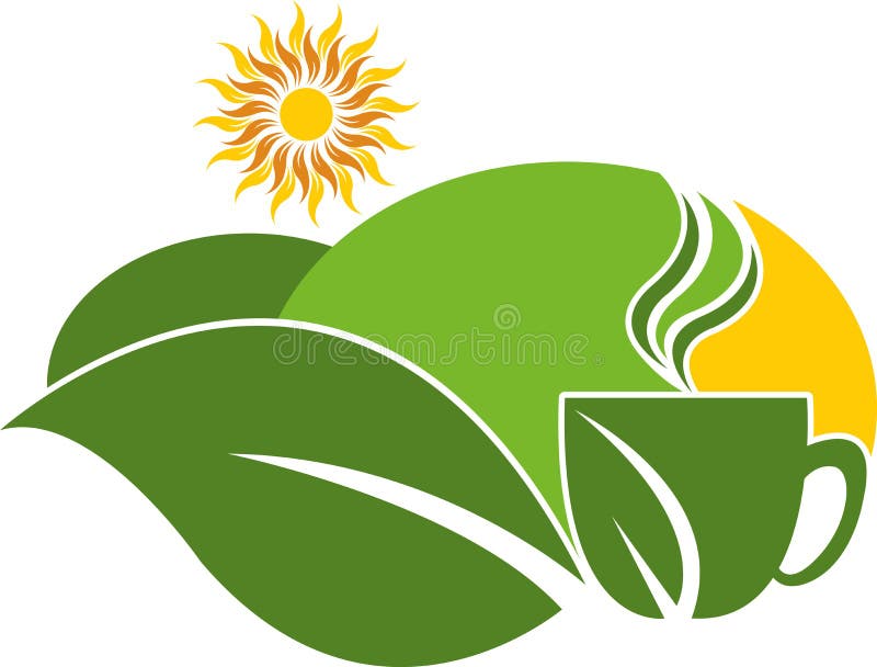 Tea estate logo vector illustration