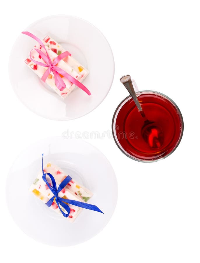 Tea and fruit candy