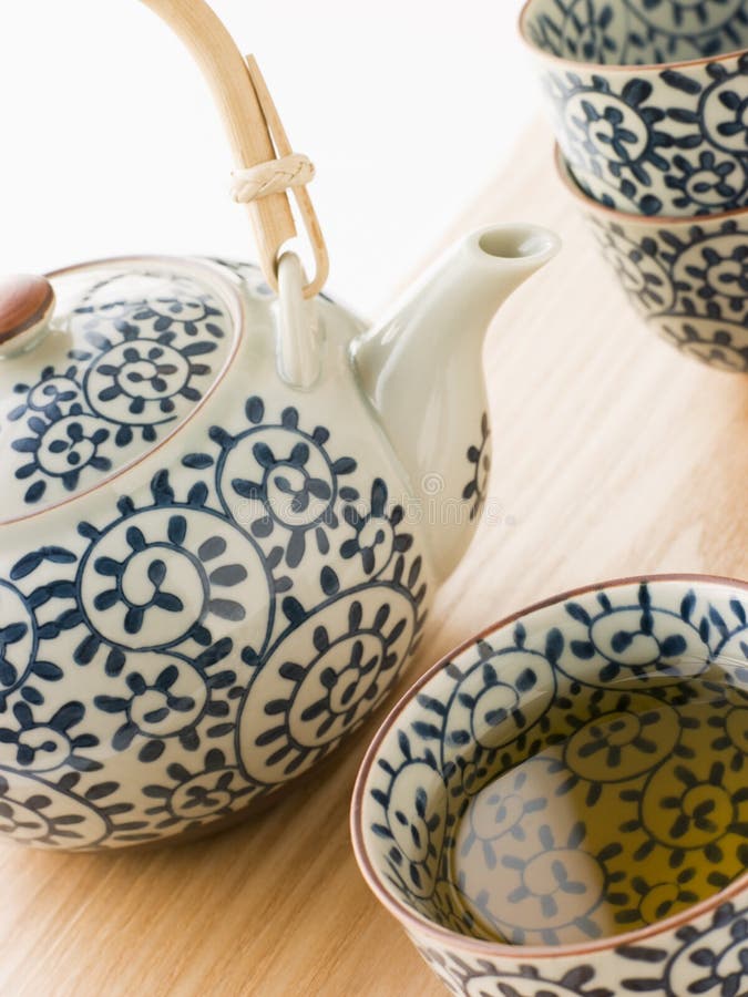 tea för kruka för koppkoppar grön japansk royaltyfria foton tea för kruka för koppkoppar grön japansk royaltyfria foton