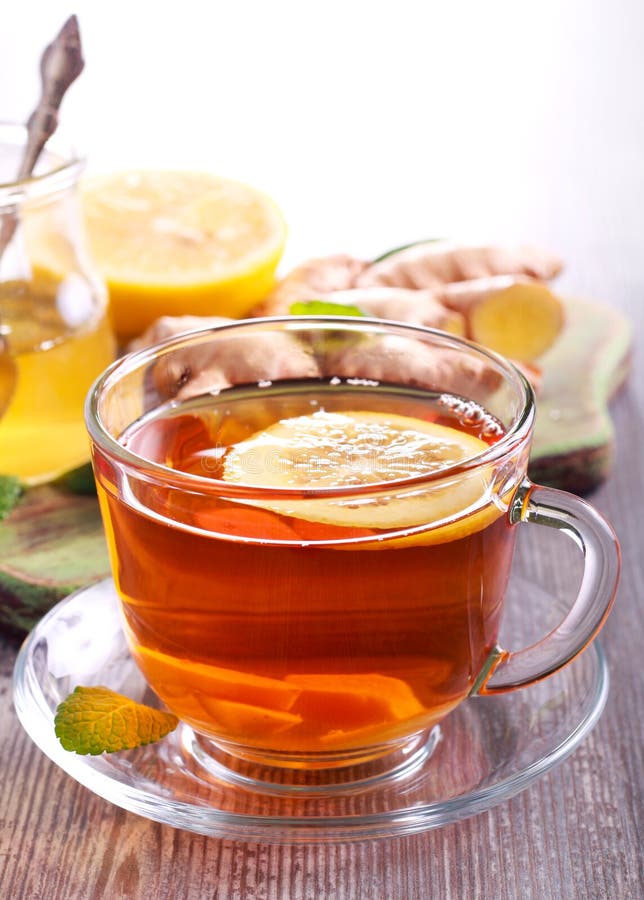 Tea with ginger root stock photo. Image of immune, drink 106107366