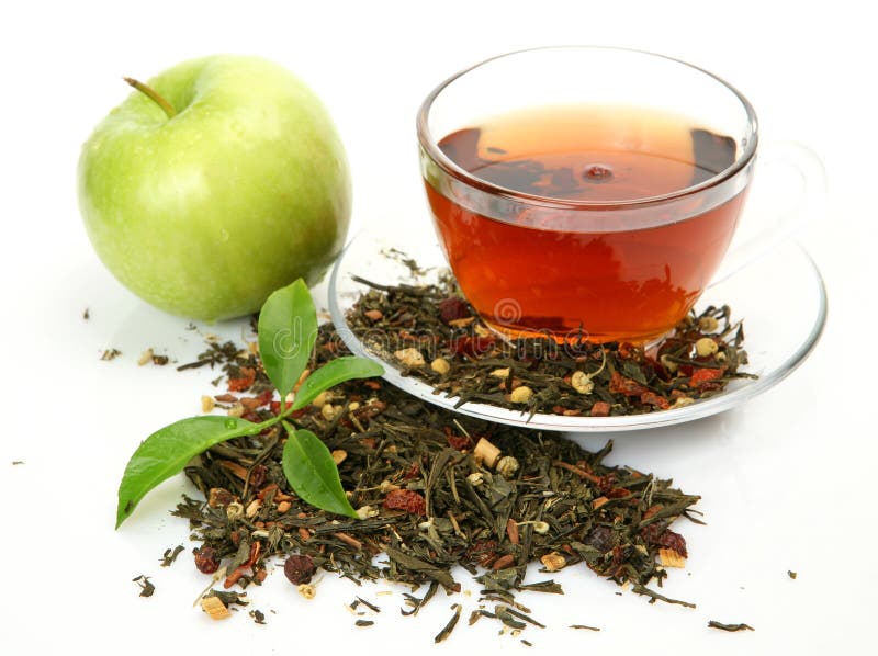 Tea and green apple