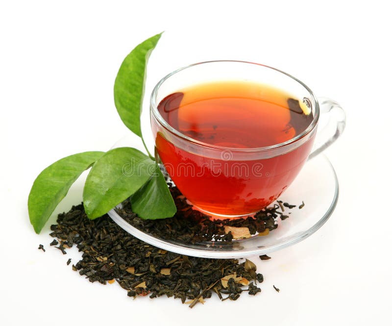 Tea and green leaf