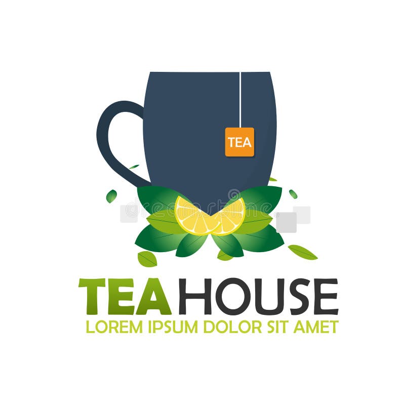 Tea House Logo Company. Tea Logo. Vector Logo Illustration. Stock