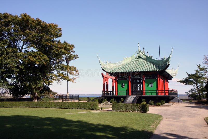 Chineese tea house in Newport cliffwalk, Rhode Island. Chineese tea house in Newport cliffwalk, Rhode Island