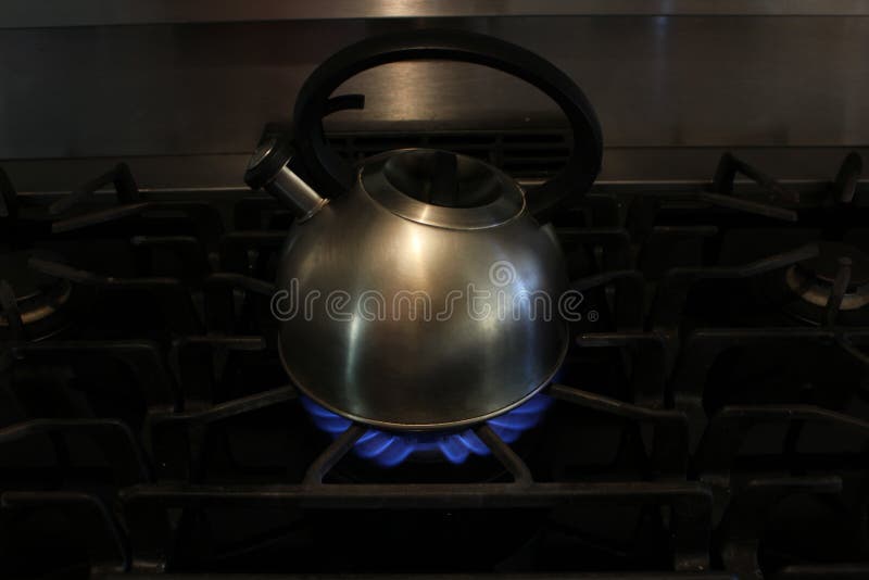 Tea kettle on stove stock photo. Image of freshly, coffee 51946094