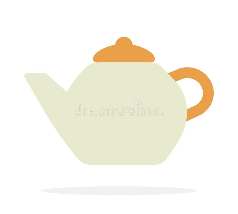 Tea Kettle Vector Flat Isolated Stock Vector Illustration of ceramic