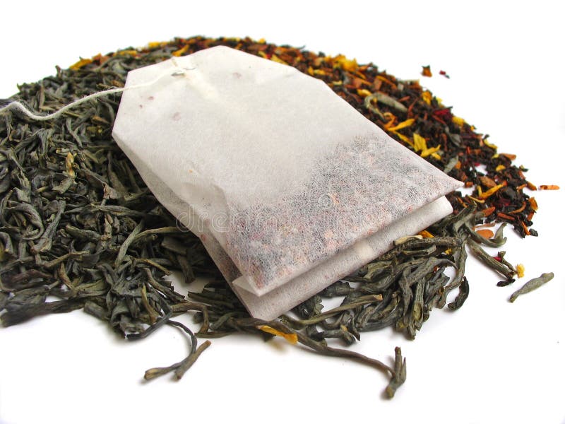 Tea leaves with teabag