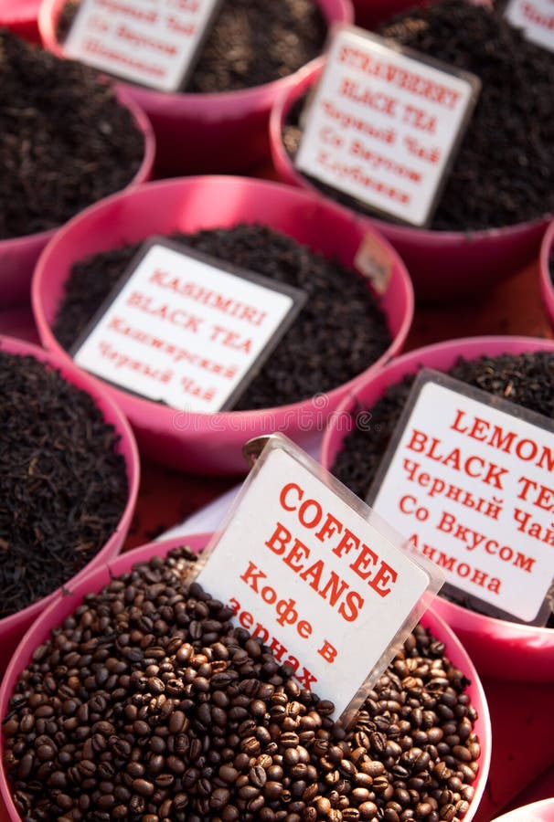 Tea in a market stock photo. Image of spicy, powder, ingredient 19199292