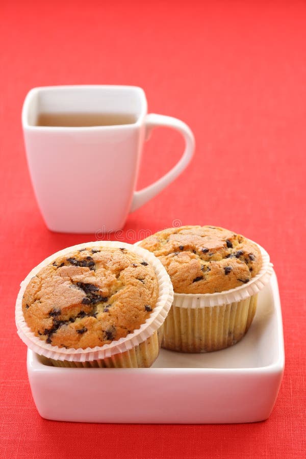 Tea and muffins stock photo. Image of baked, break, snack 5609486