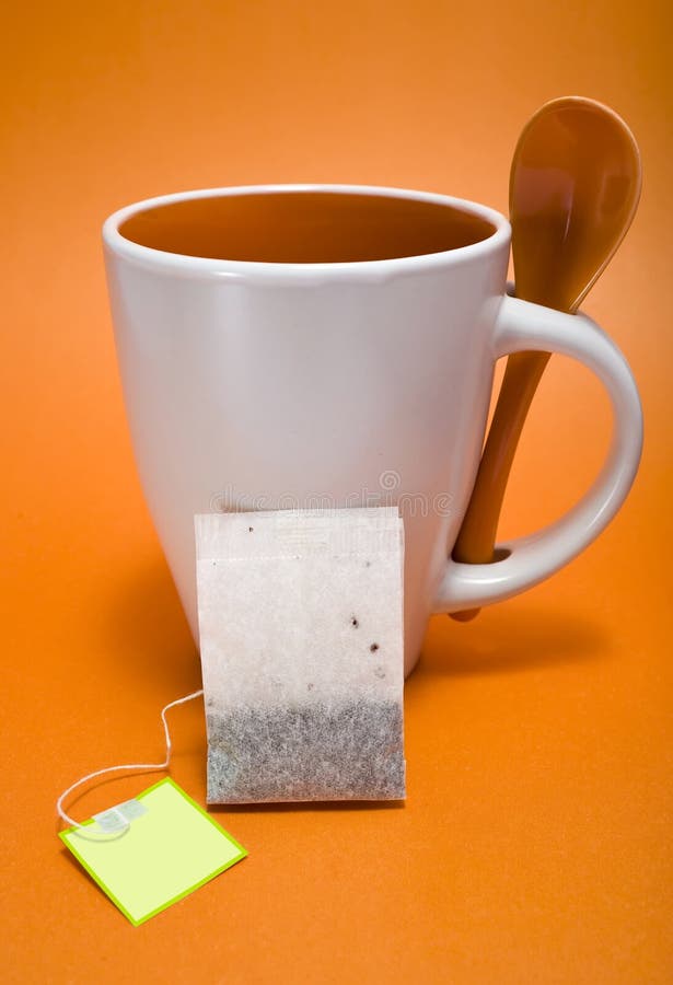 Tea mug with filter stock photo. Image of color, china 18342428