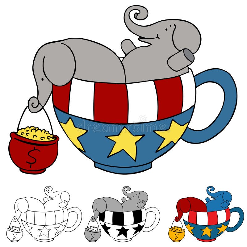 Tea Party Elephant Donations Royalty Free Stock Photo Image 16151755