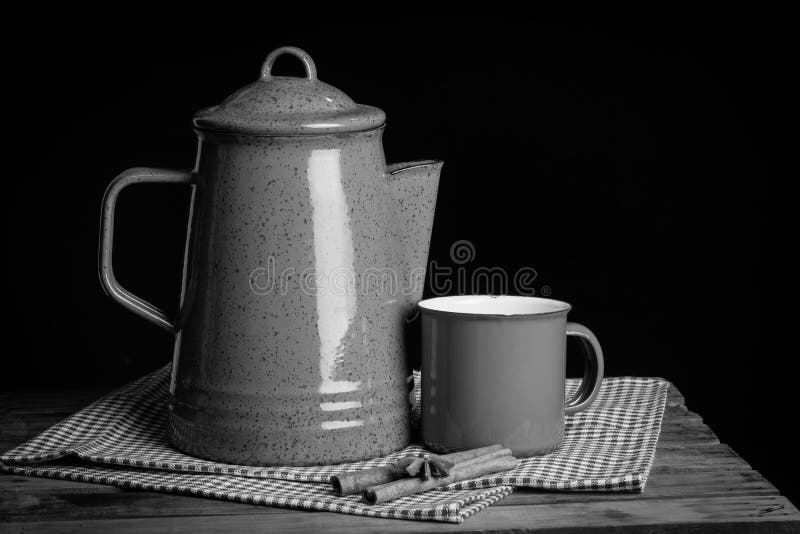 Tea pot on table