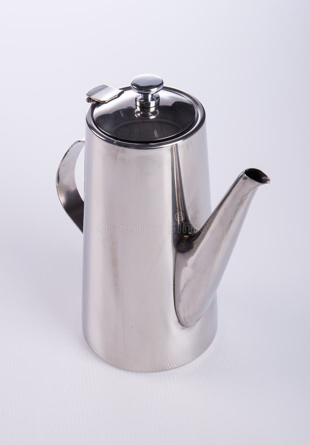 tea pots or stainless steel tea pots on the background.