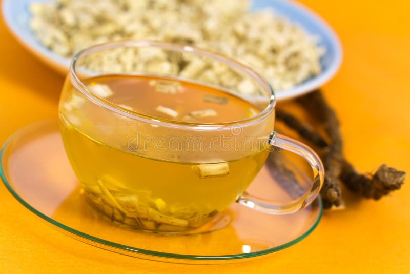 Tea of Root of Marshmallow Herbal Medicine Stock Image Image of