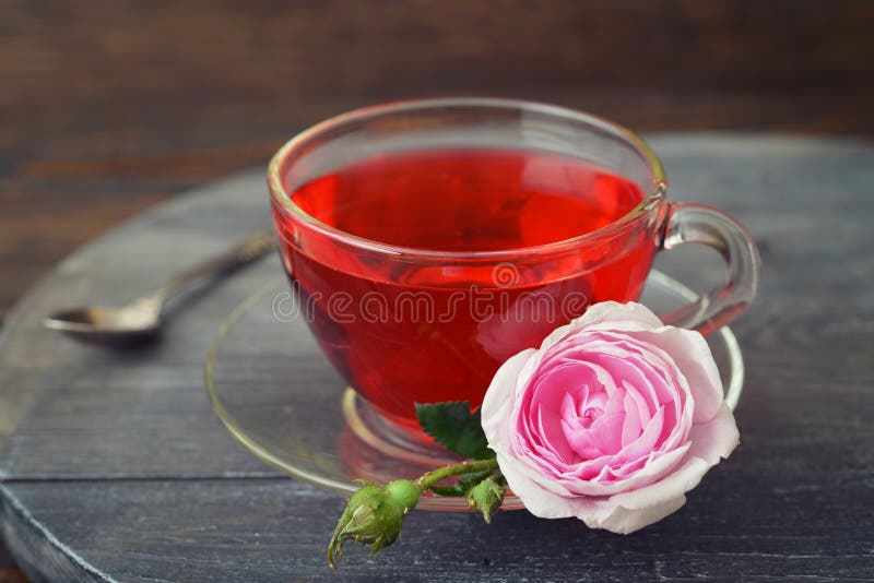 Fruit Tea with Rose Hips and Rose Flowers Stock Image Image of flower