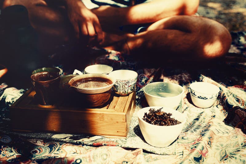 Tea Set for Tea Ceremony. Tea Ritual. Stock Image Image of ancient
