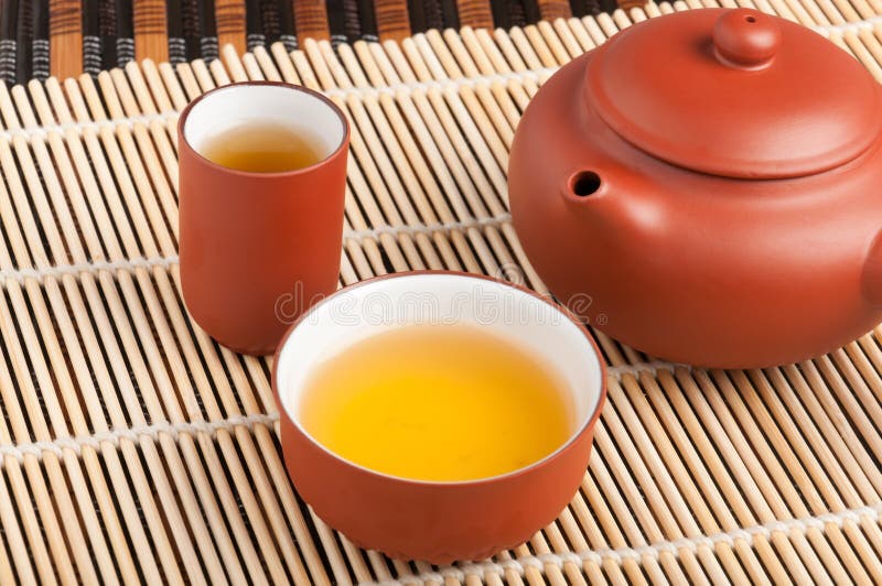 Tea set stock image. Image of shot, sand, elements, teapot 30518817