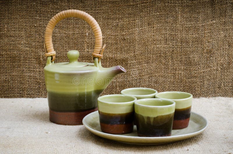 Tea set stock photo. Image of china, green, chinese, herbal 38554630