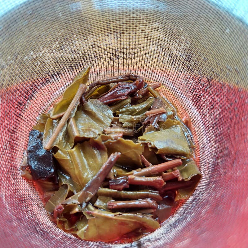 A Tea Strainer in the Form of a Wire Mesh Inside the Teapot Stock Photo Image of dessert