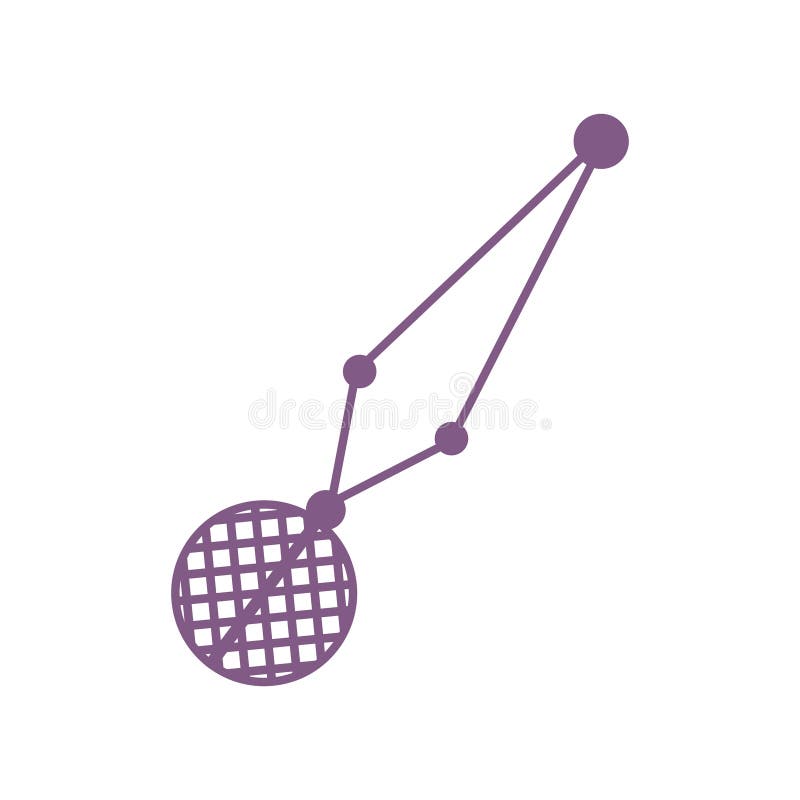 Tea Strainer with Handle, Vector Flat Illustration on White Background