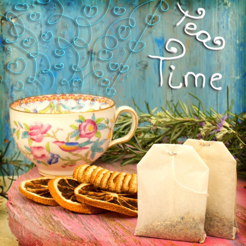 Tea time cheerful background