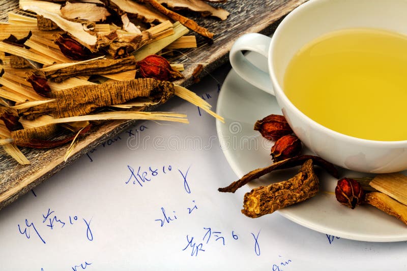 Tea for Traditional Chinese Medicine Stock Image Image of healing